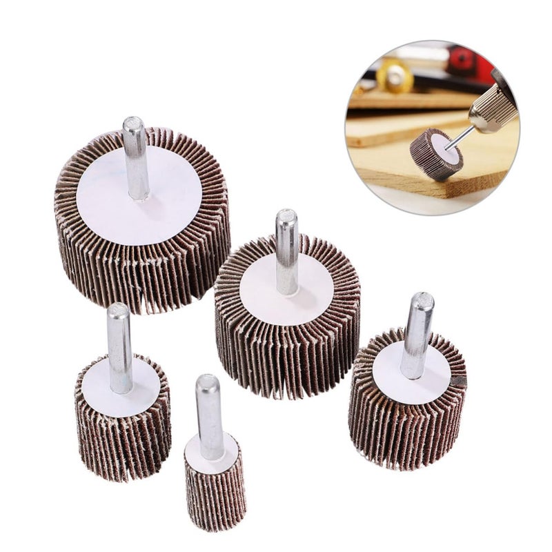 Cabilock 10Pcs Louver Grinding Head Assorted Polishing Wheels with Handle for Surface Roughing Repairing and Grinding Various Materials - Image 3